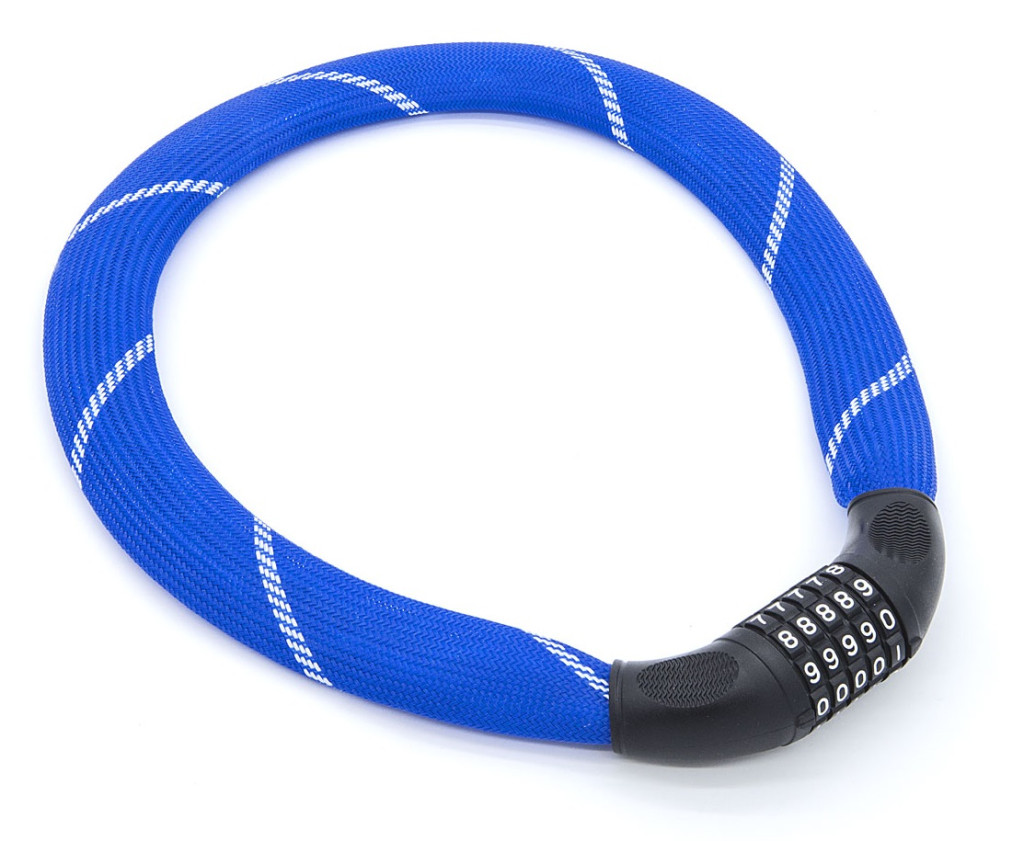 Купить Замок велосипедный кодовый AUTHOR ACHL-68, 6х900мм, синий