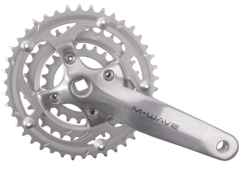 Купить Система M-WAVE, 170 мм, 22/32/42T, для 7-8 ск., под квадрат, серебристый