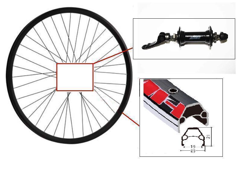 Купить Колесо пер.24 дюймов SHINING A-M4(AE-641FQ)19/36H/QR/AV