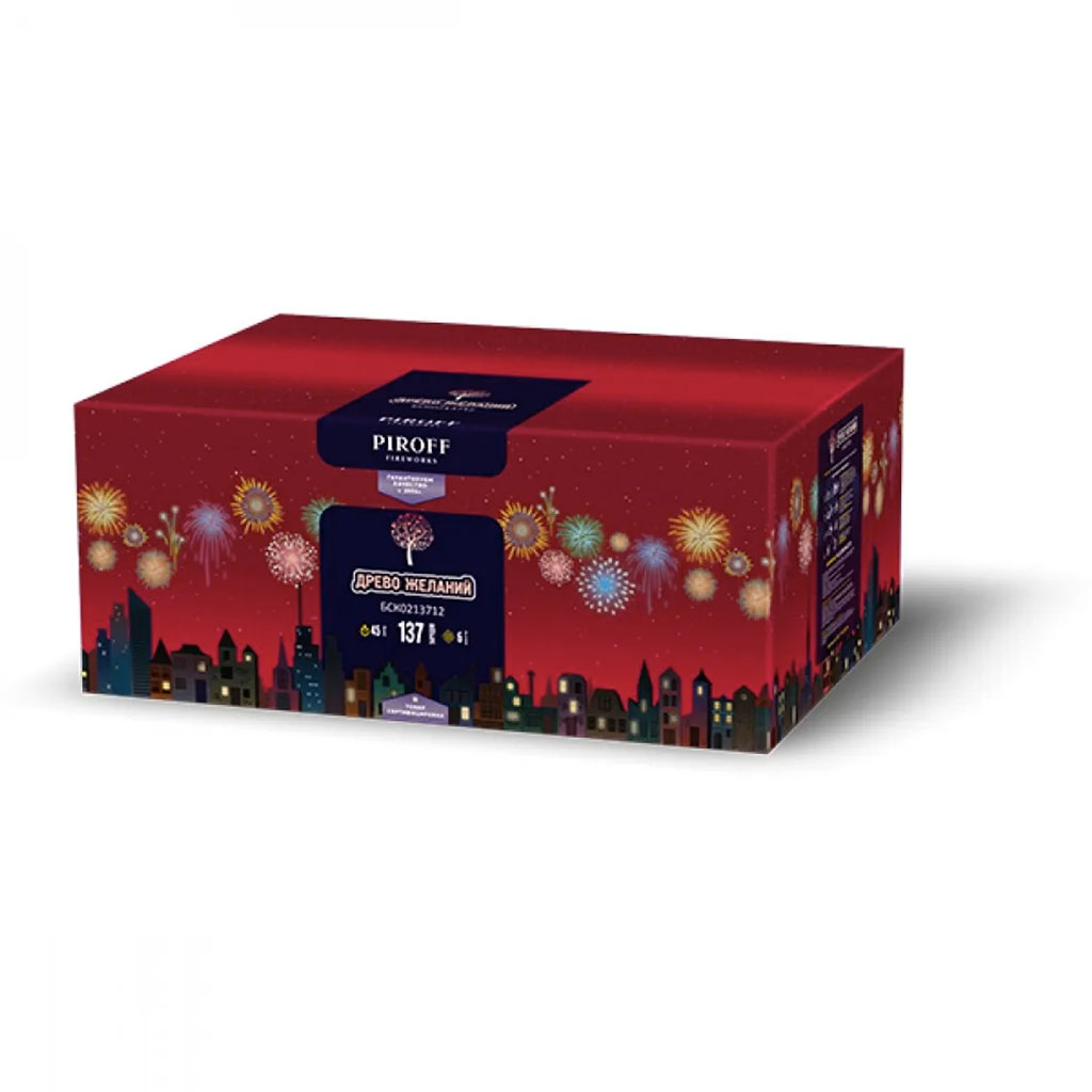Купить Батарея салютов Древо желаний, 137 залпов, БСК0313712