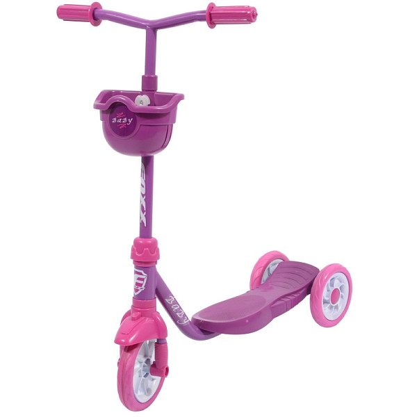 Купить Самокат FOXX Baby с пластиковой платформой и EVA колесами 115мм, корзинка 115BABY